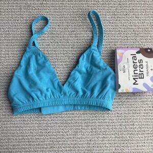 Huha Women's Adjustable Light Support Triangle Mineral Bra 2XS Electric Blue NWT
